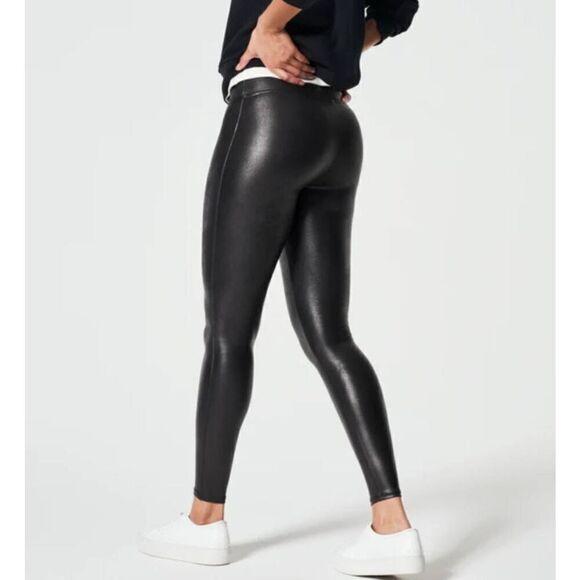 Spanx Faux Leather Leggings M - Picture 1 of 7